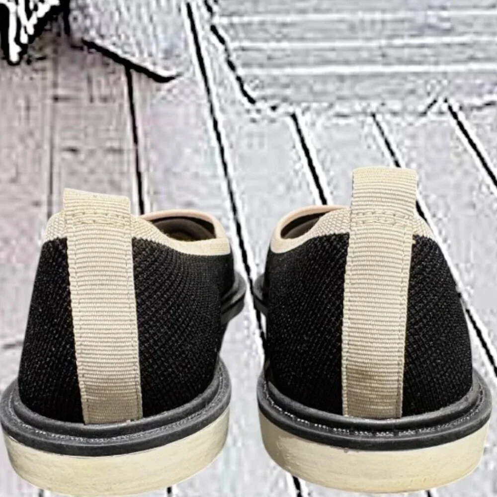 Louise et Cie Celete Black Off White Trim Point Toe Slip on Flats US 7 (E37.5)